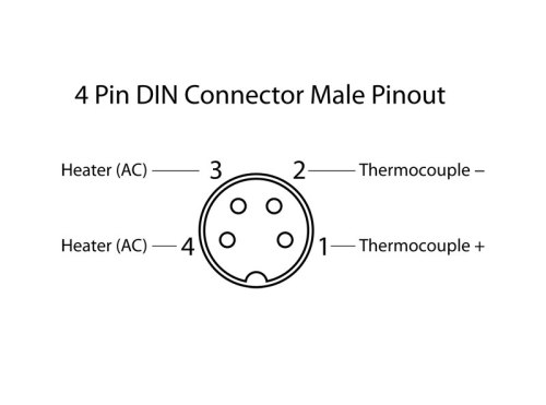 4 Pin DIN Connector Male Pinout
